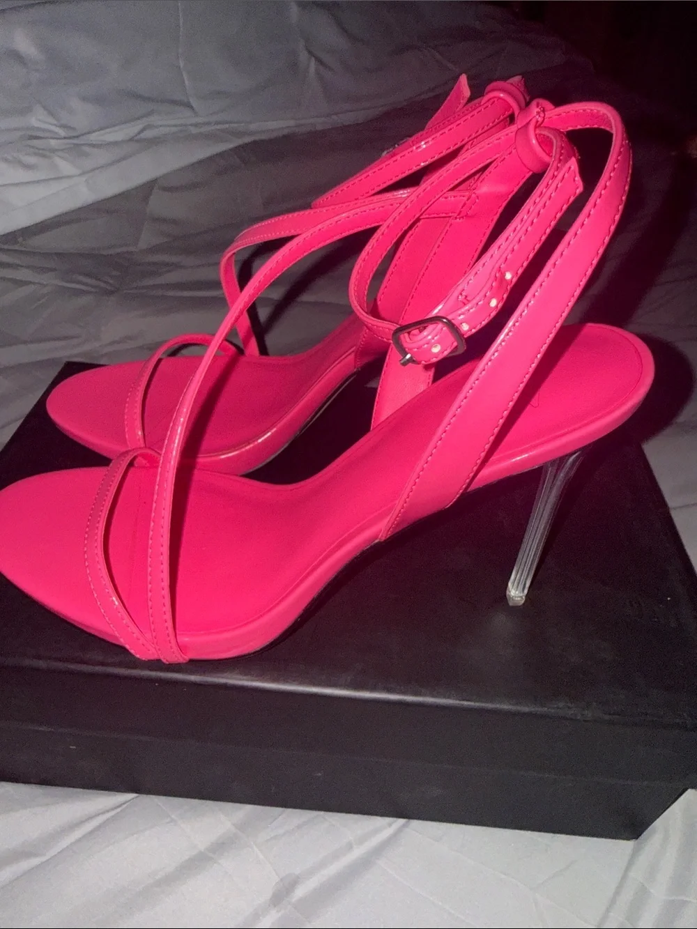 Fuchsia Strappy Ankle‑Strap Sandals for Women